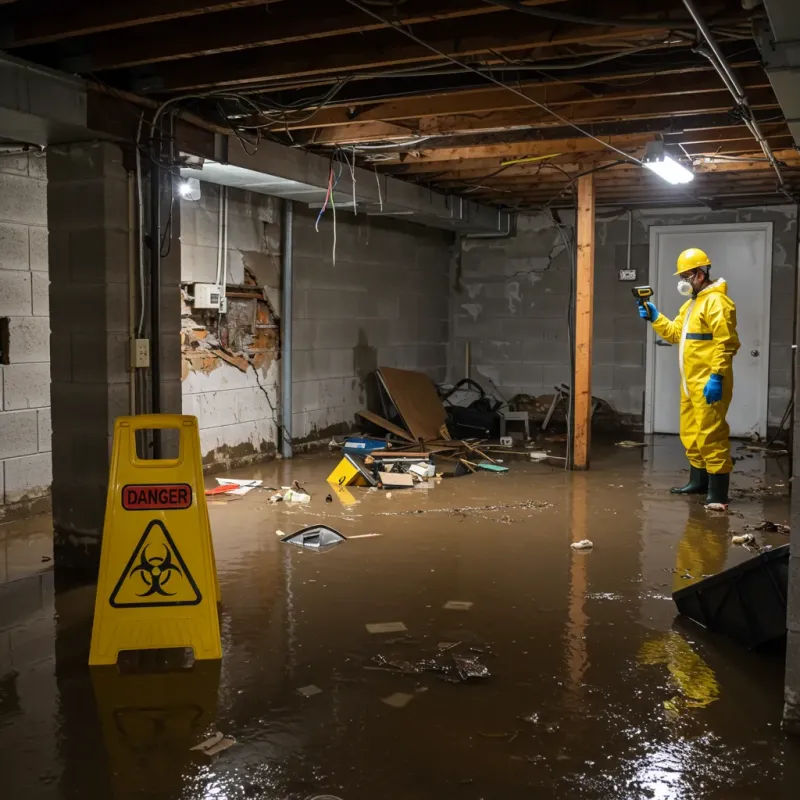 Flooded Basement Electrical Hazard in Glasgow, DE Property